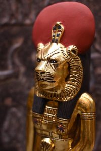 Sekhmet Statue - Egyptian Goddess of War, Gold Leaf Replica - صورة إضافية 2