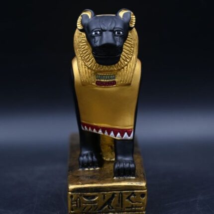 Gold Leaf Sekhmet Stone Statue