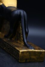 Gold Leaf Sekhmet Stone Statue