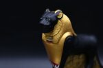 Gold Leaf Sekhmet Stone Statue