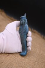 Blue Hieroglyphic Ushabti Figure