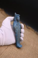 Blue Hieroglyphic Ushabti Figure
