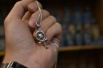 Silver Ankh Scarab Pendant