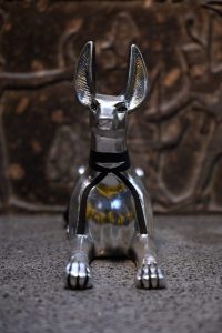 Silver Leaf Anubis Statue – Egyptian God of Mummification, Replica - صورة إضافية 10
