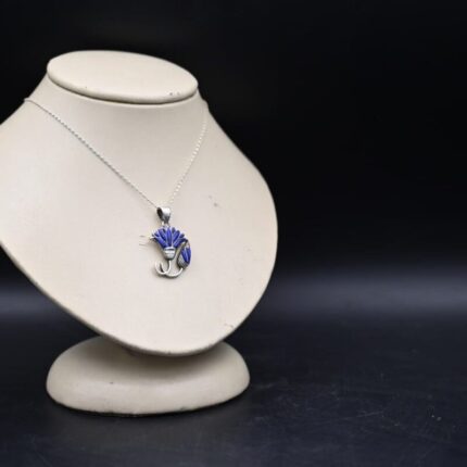 Silver Lotus Amulet – Egyptian Pendant, Made in Egypt - صورة إضافية 2