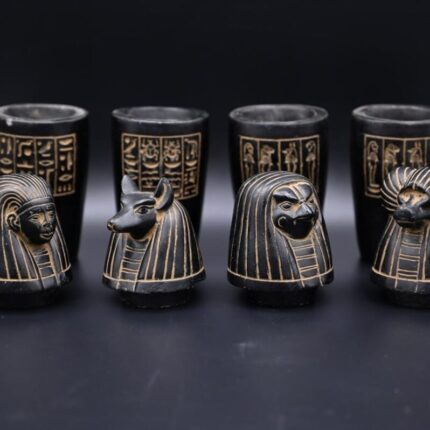 sons of Horus Statues - - Egyptian antiques - Egyptian deities-Egyptian mythology-sculpture gods - صورة إضافية 2