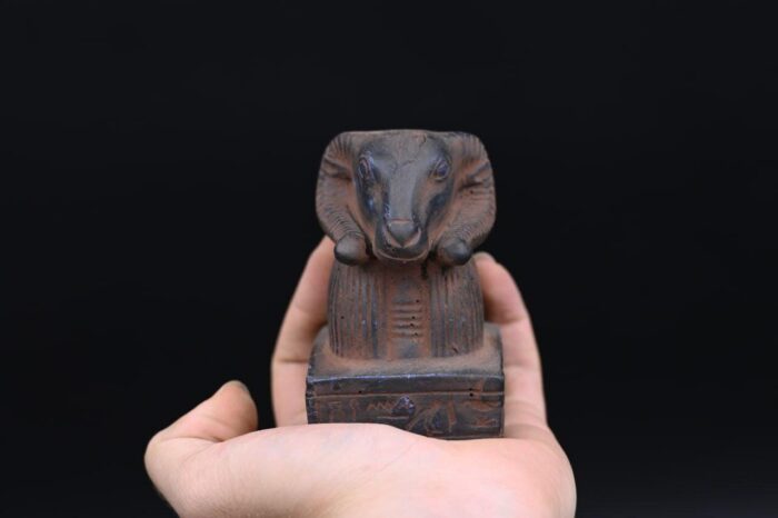 Stone Amun Statue: Egyptian God Replica