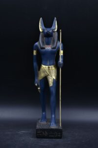 Painted Anubis Statue