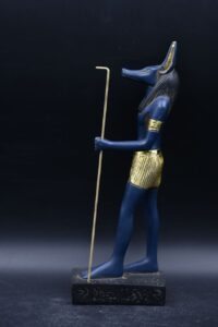 Painted Anubis Statue