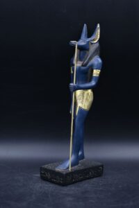 Painted Anubis Statue