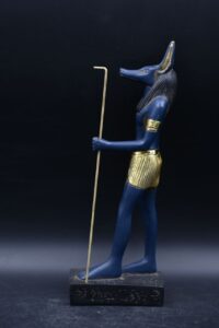 Painted Anubis Statue