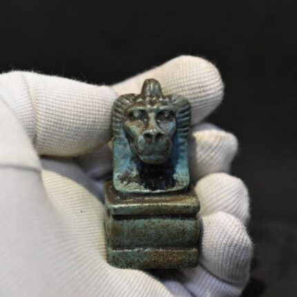 Thoth Baboon Faience Amulet