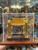 Tutankhamun lions bad-replica museum piece-ancient Egyptian religion,mythology-sculpture Egyptian antiquities-made in Egypt