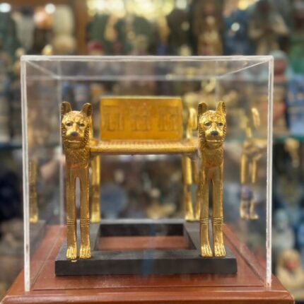 Tutankhamun lions bad-replica museum piece-ancient Egyptian religion,mythology-sculpture Egyptian antiquities-made in Egypt