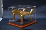 Tutankhamun lions bad-replica museum piece-ancient Egyptian religion,mythology-sculpture Egyptian antiquities-made in Egypt
