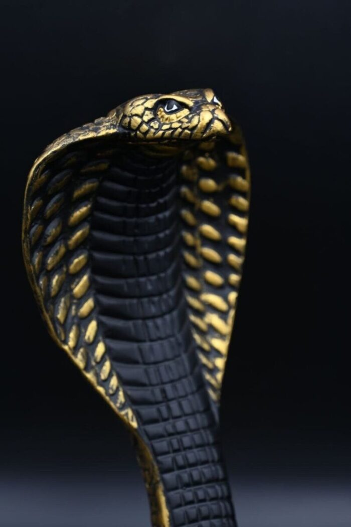 Uraeus Cobra Statue: Egyptian Deity Carving