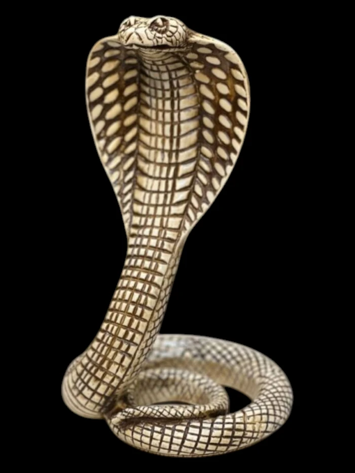 Uraeus Cobra Statue, Egyptian Serpent Goddess Wadjet Sculpture