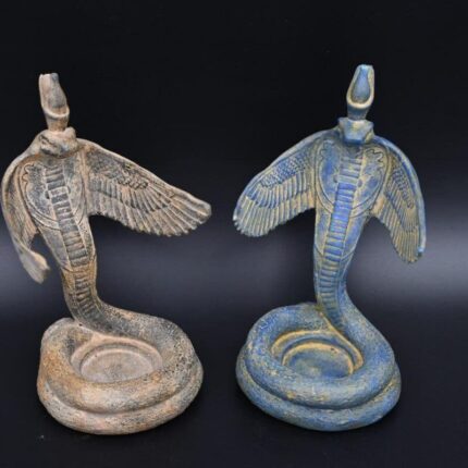 Uraeus Cobra Statue: Egyptian Wadjet Stone Sculpture