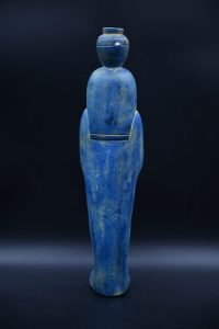 Vintage Egyptian Goddess Nut Statue, Blue Stone Sculpture - صورة إضافية 5