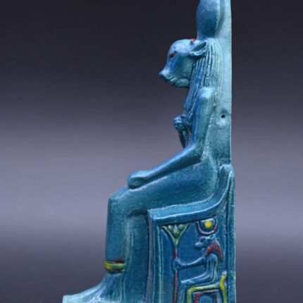 Vintage Egyptian Hathor Statue, Goddess of Love, Stone Replica - صورة إضافية 2