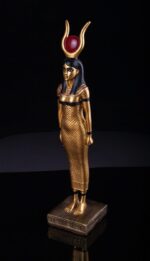 Colored Hathor Goddess Statue