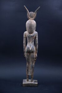 Vintage Hathor-Goddess of heaven,love,beauty, happiness-fertility in ancient Egyptian mythology-sculpture antiques statue-Egypt mythology - صورة إضافية 10