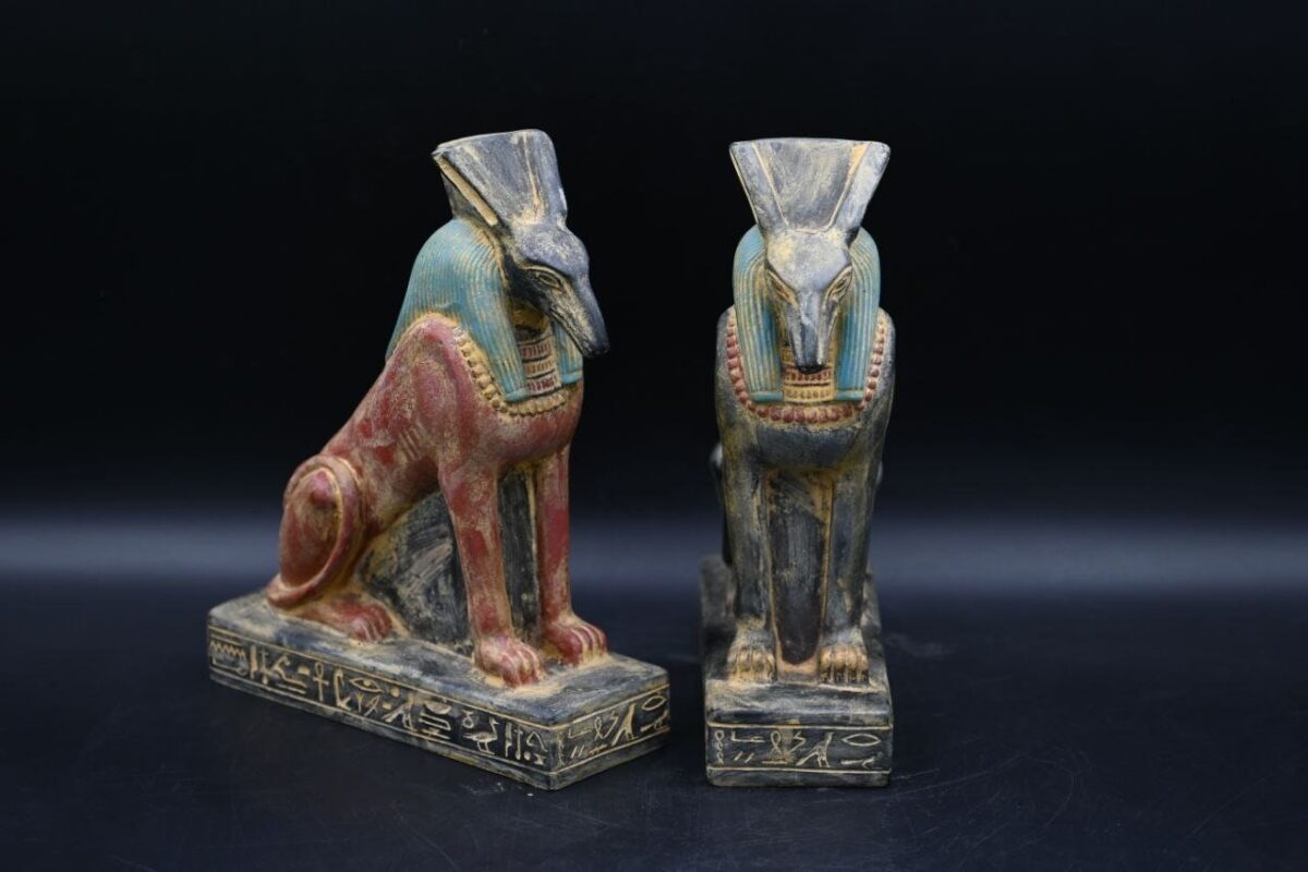 Vintage Seth Statue: Granite Egyptian God Sculpture Granite Seth Egyptian God Statue
