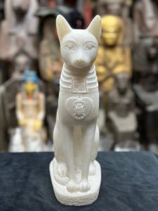 White Bastet Statue