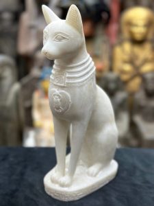 White Bastet Statue