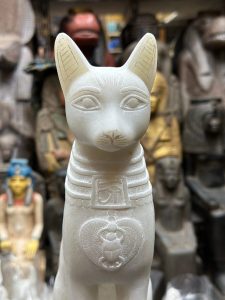 White Bastet Statue