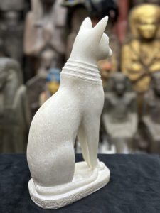 White Bastet Statue