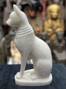 White Bastet Statue