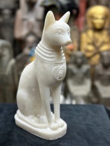 White Bastet Statue
