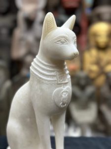 White Bastet Statue
