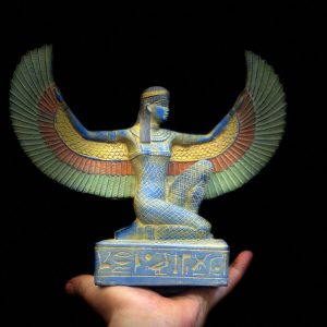 Blue Winged Isis Statue