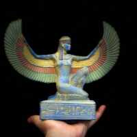 Winged Isis Goddess Statue – Blue Egyptian Sculpture of Protection, Love & Beauty | Egyptian Mythology | in Egypt