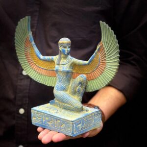 Blue Winged Isis Statue