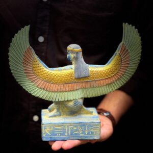 Blue Winged Isis Statue