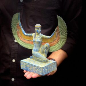 Blue Winged Isis Statue