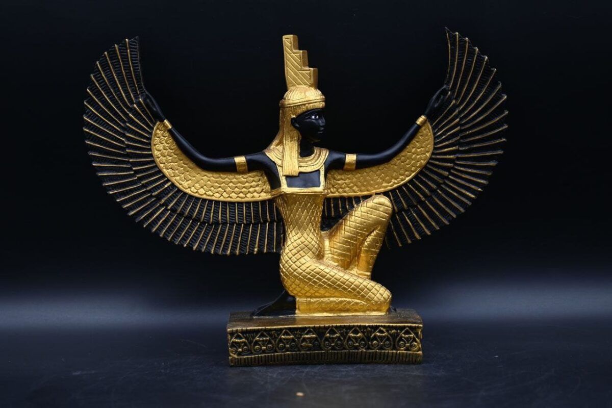 Winged Isis Gold Leaf Sculpture