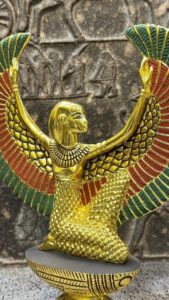 Winged Isis Statue, Egyptian Goddess Sculpture, Antique Replica - صورة إضافية 2