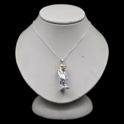 lapis lazuli taweret amulet handmade silver egyptian goddess