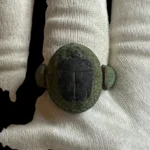 Ancient Egyptian Scarab Ring – Thutmose III Cartouche, Copper Amulet - Image 3