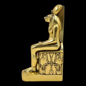 Ancient Egyptian Sekhmet Bust, Solid Stone Lion Goddess Sculpture - Image 7