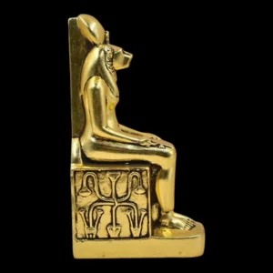 Ancient Egyptian Sekhmet Bust, Solid Stone Lion Goddess Sculpture - Image 5