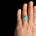 Egyptian Copper Scarab Ring – King Thutmose III Inscription - Image 3