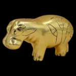 Egyptian Hippo Statue Gold Accent Decor