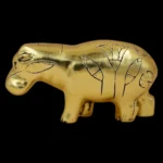 Egyptian Hippo Statue, Gold Accent Decor - Image 2
