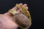 Egyptian Scarab Amulet Copper Stone