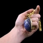 Egyptian Scarab Necklace: Copper & Stone Amulet - Image 8